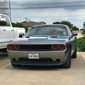 Dodge Challenger Headlight Halo Kit - ORACLE Lighting - LED Non Projector - Red - `08-`14